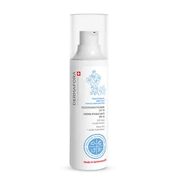 Crème hydratante SPF Dermafora gamme peau déshydratée