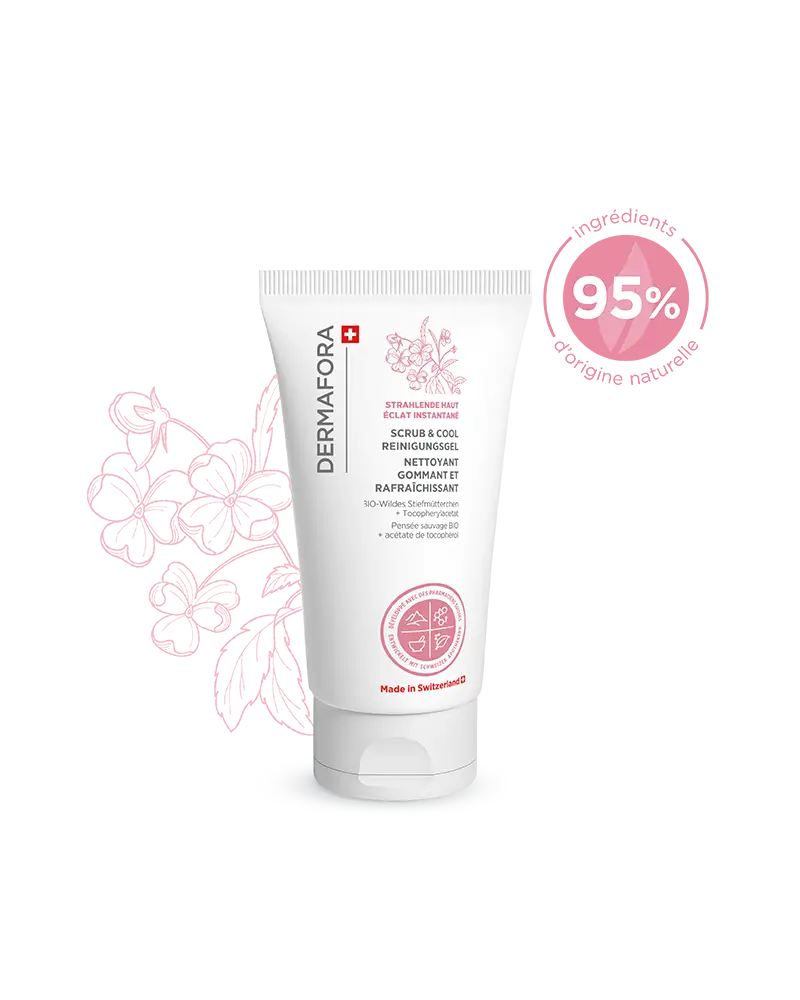 Scrub Dermafora gamme éclat instantané avec note 95 %