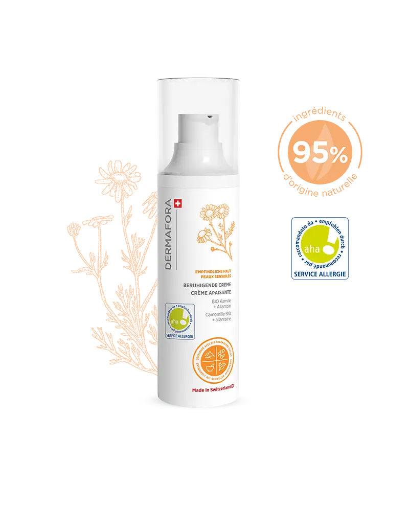 Crème apaisante Dermafora gamme peau sensible avec note 95 %
