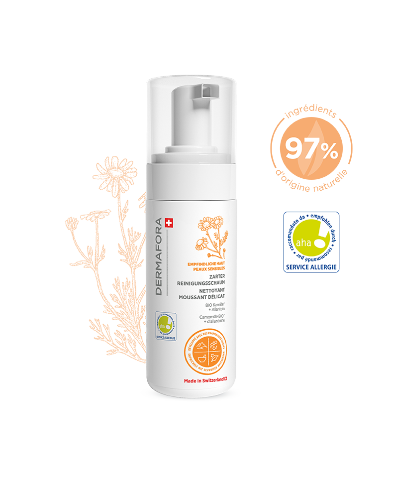 Mousse nettoyante Dermafora gamme peau sensible avec note 97 %