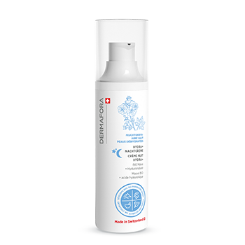 Crème hydratante de nuit Dermafora gamme peau déshydratée