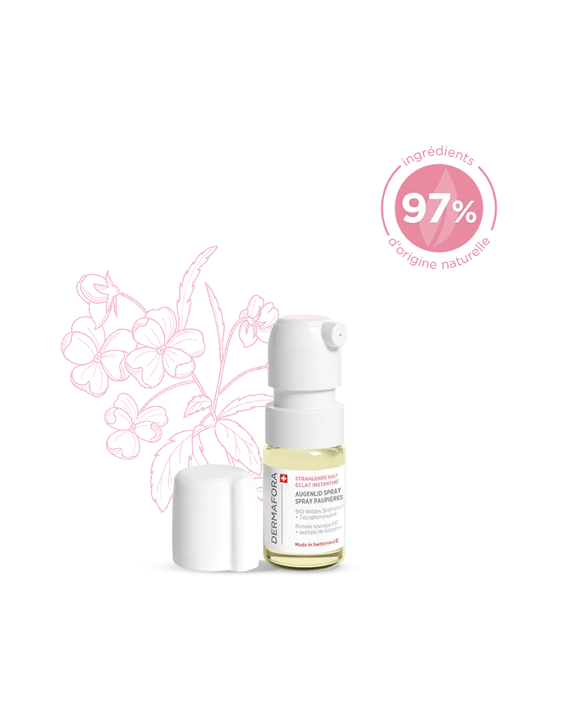 Spray yeux Dermafora gamme éclat instantané avec note 97 %