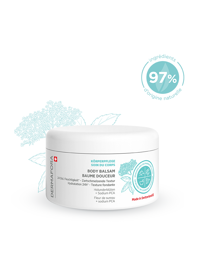 Baume corps Dermafora avec note de satisfaction 97 %