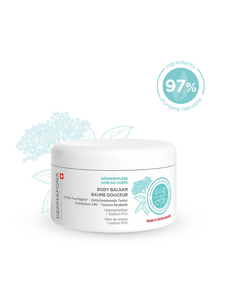 Baume corps Dermafora avec note de satisfaction 97 %