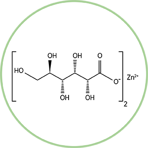 Structure moléculaire d'un actif au zinc