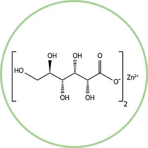 Structure moléculaire d'un actif au zinc