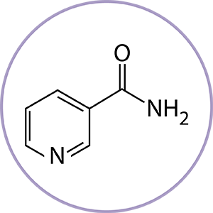 Structure moléculaire de la niacinamide