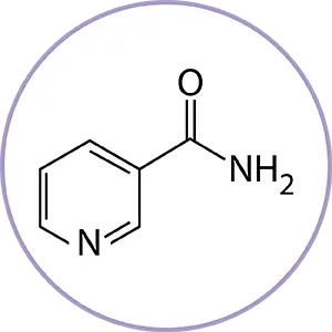 Structure moléculaire de la niacinamide