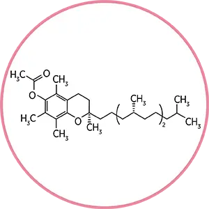 Structure moléculaire d'un composé de type tocophérol