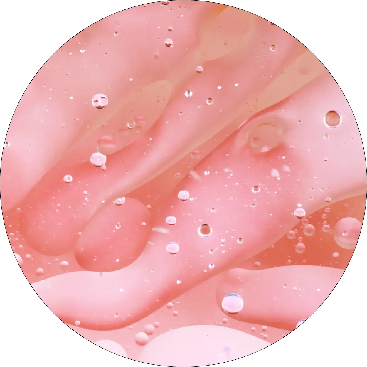 Texture rose avec gouttes représentant l'extrait de rose musquée
