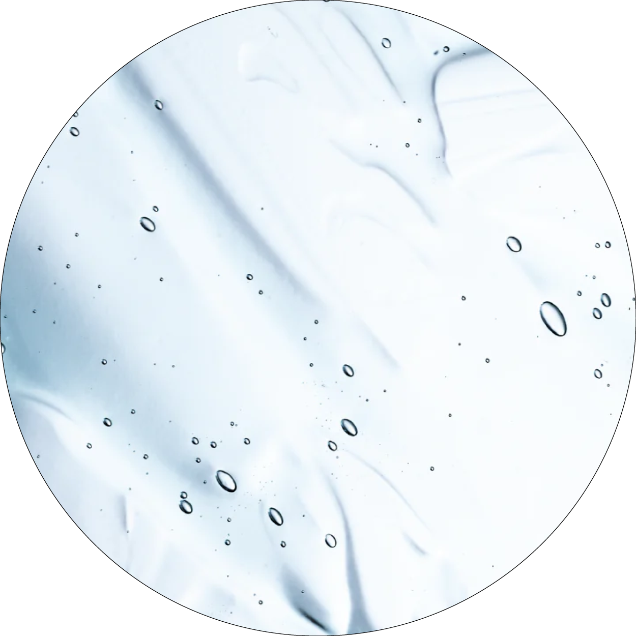 Texture translucide avec gouttes représentant la glycérine