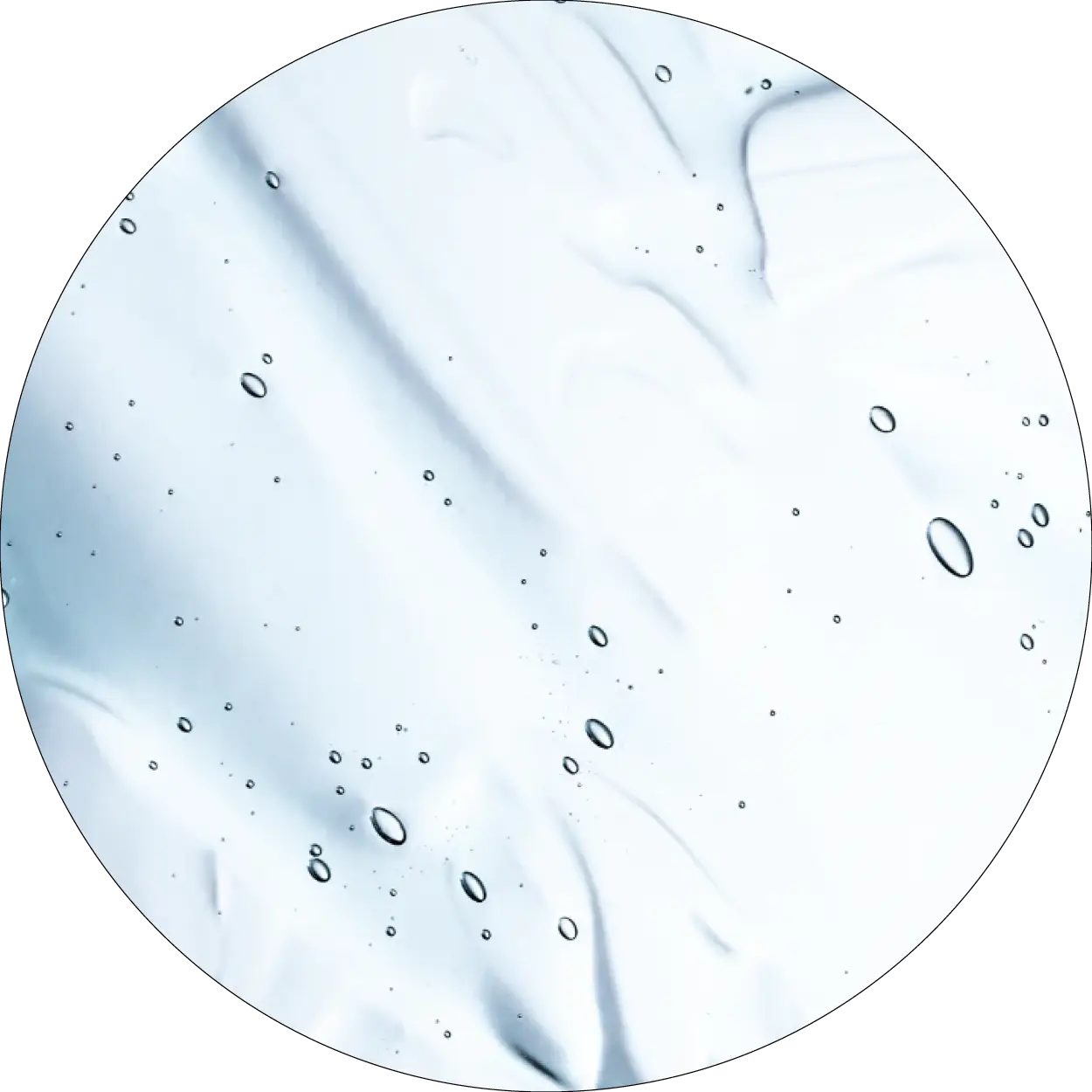 Texture translucide avec gouttes représentant la glycérine